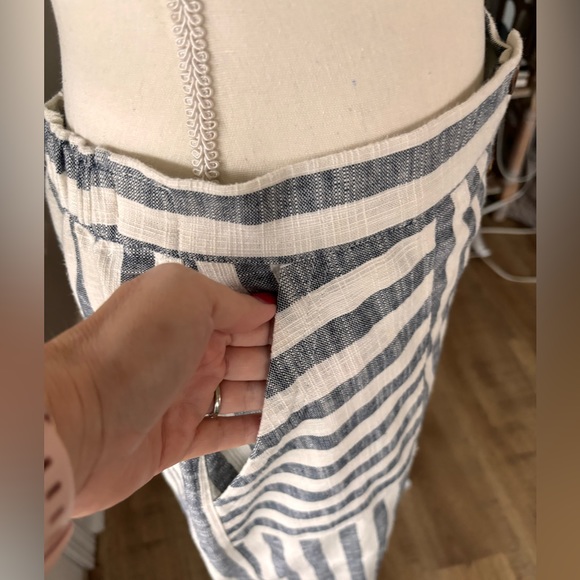 Anthropologie Maeve Chiloe Striped Button Front Midi Skirt - Picture 8 of 15